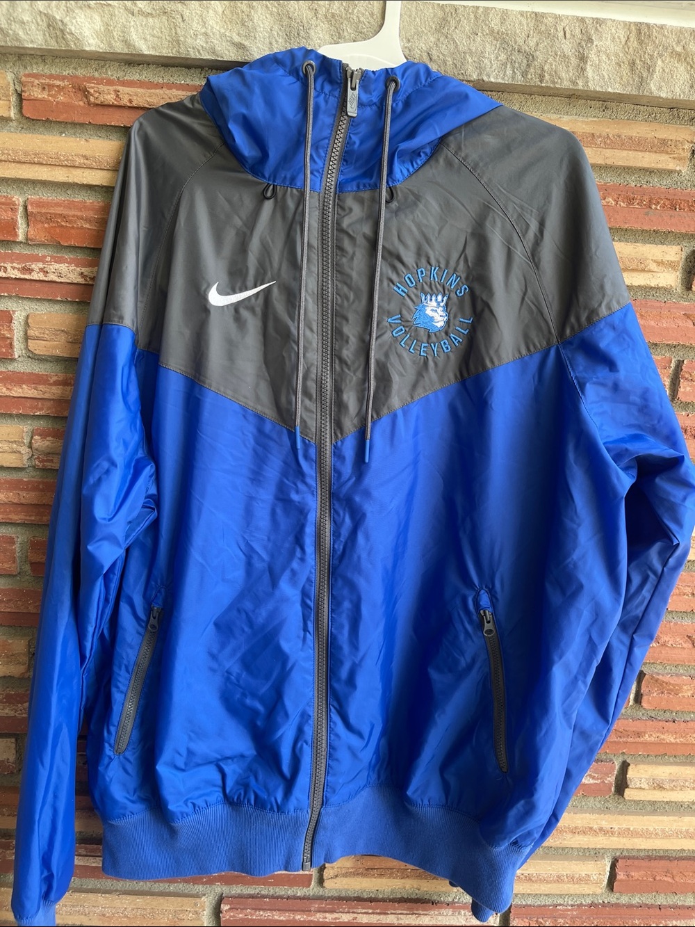 Nike Blue and Gray Hopkins Volleyball Windbreaker Jacket